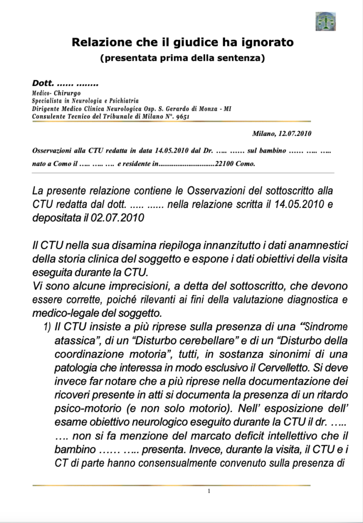 Vaccini e disturbi - relazione ignorata