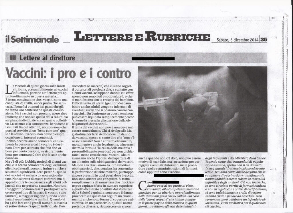 Vaccini e disturbi - vaccini pro e contro